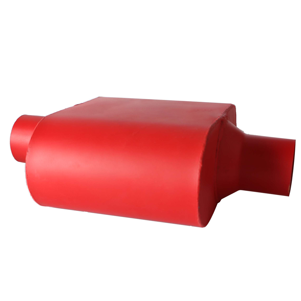 Hochwertiger aluminisierter rot lackierter Flowmaste-Auspuff